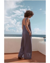 NEXT - 100% Cotton Jersey Wide Leg V-Neck Jumpsuit