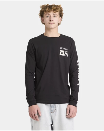 RVCA - Mens Big RVCA Glitch Long Sleeve T-Shirt