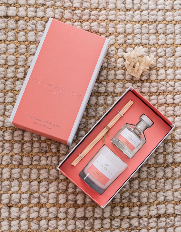 Palm Beach Collection - Summer Peach Mini Candle & Diffuser Gift Pack