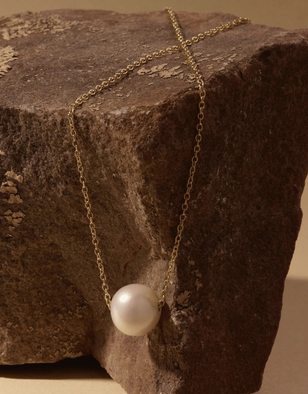 Najo - Whirlpool Yellow Gold Pearl Necklace