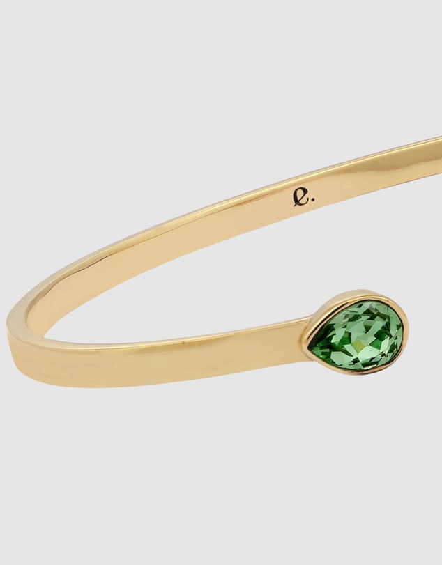 Elli Jewelry - Bangle Crystal 925 Sterling Silver Gold-Plated