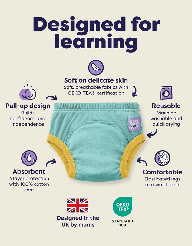 Splash About - 3 Pack Reusable Potty Training Pants Elite - Blue Skies