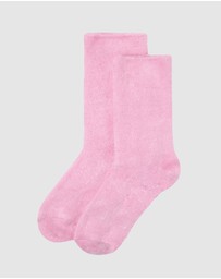 Bamboozld - 3 Pack Fluffy Bamboo Lounge Bed Crew Socks