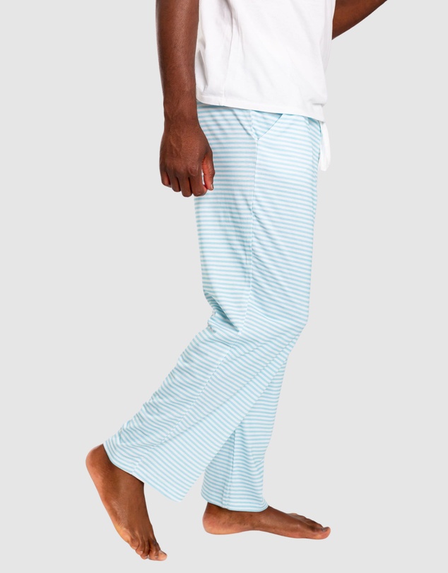 Sant And Abel - Men's Sky Blue Jersey Stripe PJ Pants