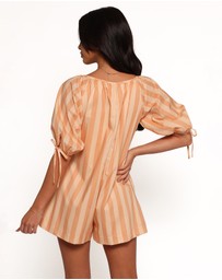 Petal & Pup - Carina Striped Playsuit - Terracotta Stripe