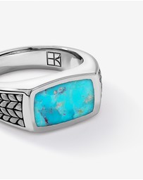 Michael Hill - Turquoise Signet Ring in Sterling Silver