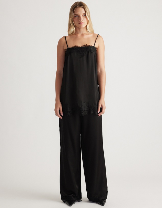 Decjuba - Laine Square Neck Lace Top
