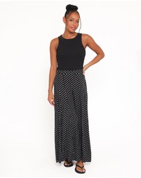 Petal & Pup - Neveah Pant - Black Polka Dot