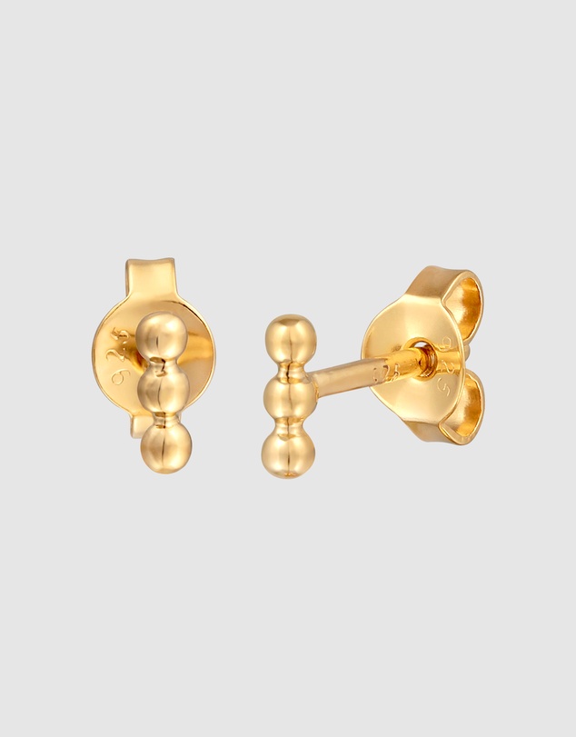 Elli Jewelry - Ball Stud Earrings in Gold-Plated 925 Silver