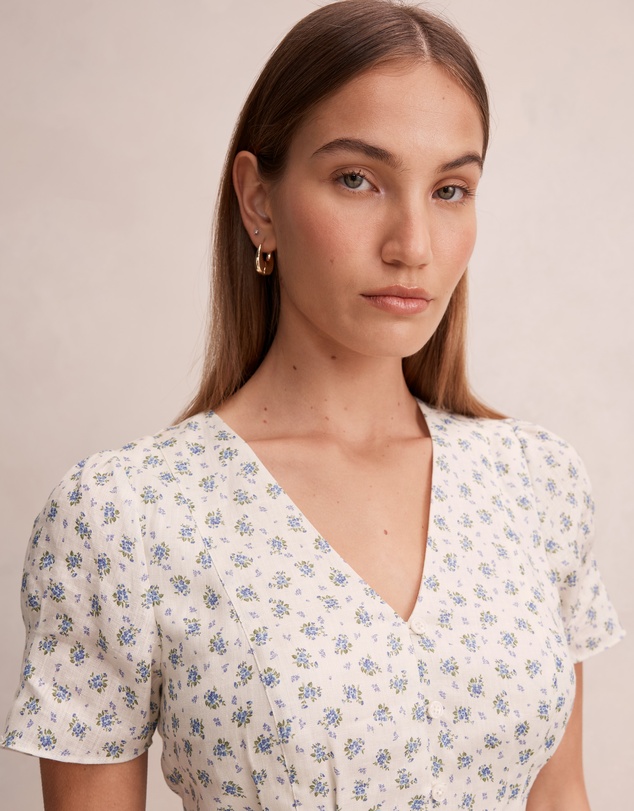 Forever New - Saffia Pintuck Linen Mini Dress