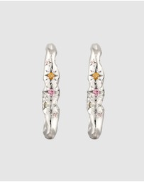 Haze & Glory - ICONIC EXCLUSIVE - Celestial Molten Hoop Earrings in 925 Sterling Silver