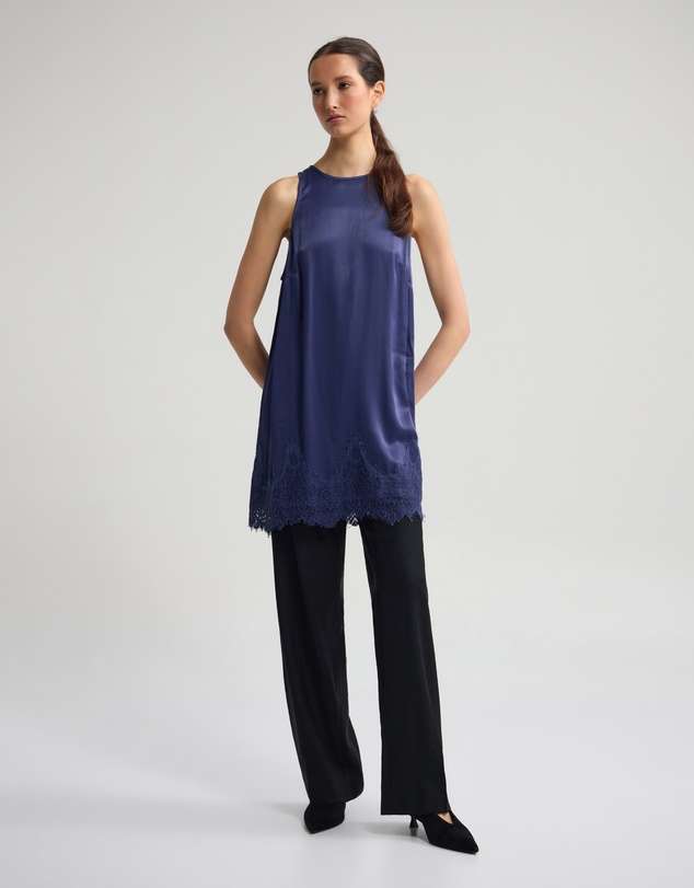 Oxford - Amber Satin And Lace Dress
