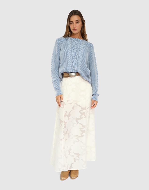 Belle & Bloom - Hudson Street Cable Garment Dyed Sweater