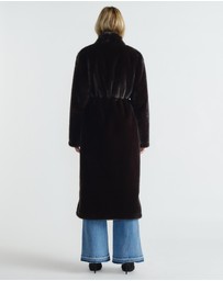 Decjuba - Rose Longline Faux Fur Coat