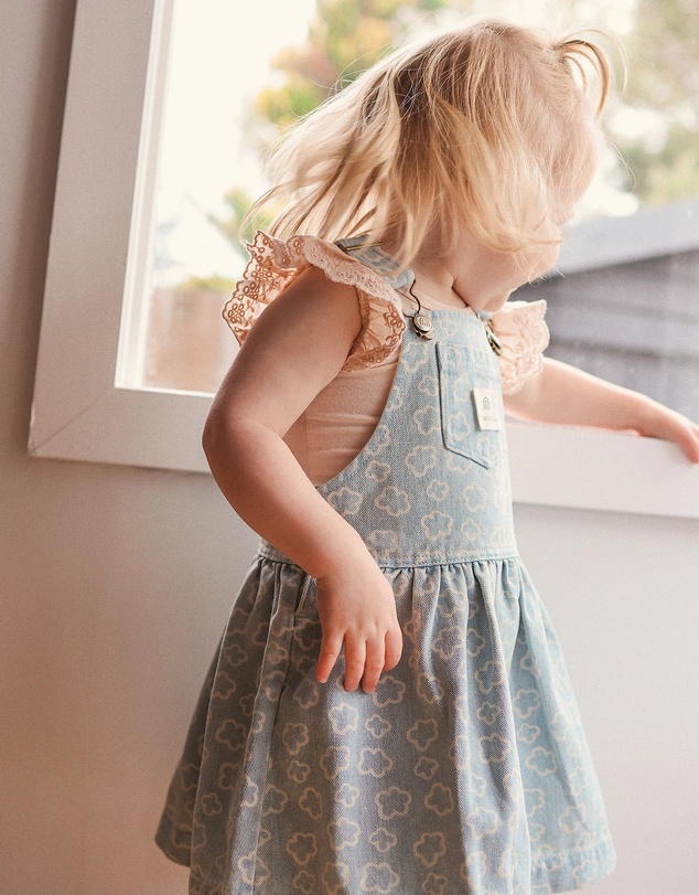 Kynd Baby - Pinafore Washed Denim - Size 2
