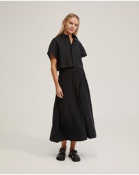 Oxford - Astra Pin-Tuck Skirt