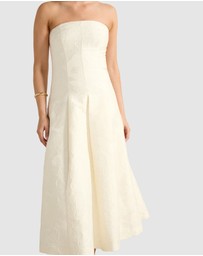 Forever New - Lottie Strapless Jacquard Midi Dress