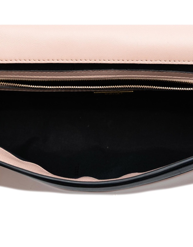 Pre-Loved by Azura Reborn - Pre-Loved Bicolor Leather Chain Midi Baguette