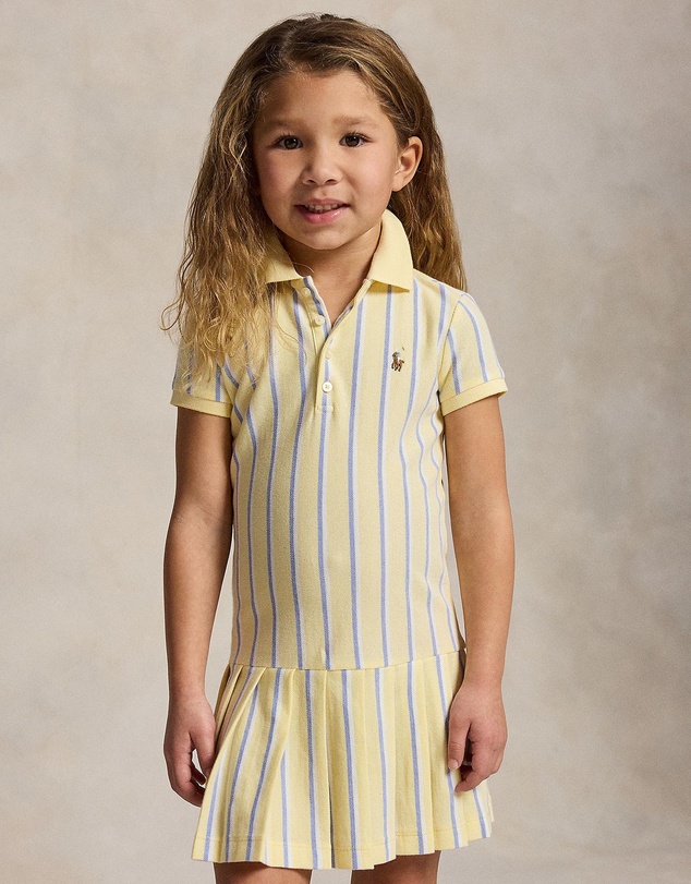 Polo Ralph Lauren - Striped Oxford Mesh Polo Dress - Babies-Kids