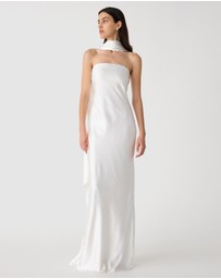MISHA - Lilia Sash Neck Maxi Dress