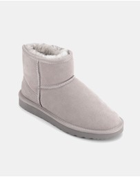 AusWooli Ugg Boots - Bondi Sheepskin Signature Short Ankle Boots