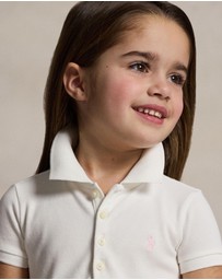 Polo Ralph Lauren - Stretch Mesh Polo Dress - ICONIC EXCLUISVE - Kids