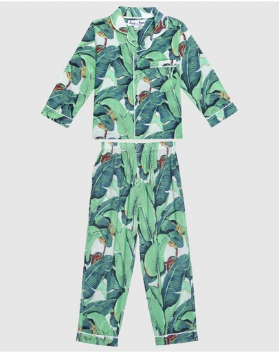 Sant And Abel - Kids Martinique® Green Banana Leaf PJ Set