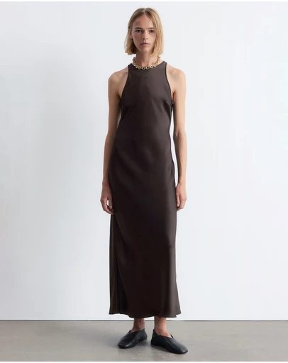 & Other Stories - Sleeveless Satin Midi Dress