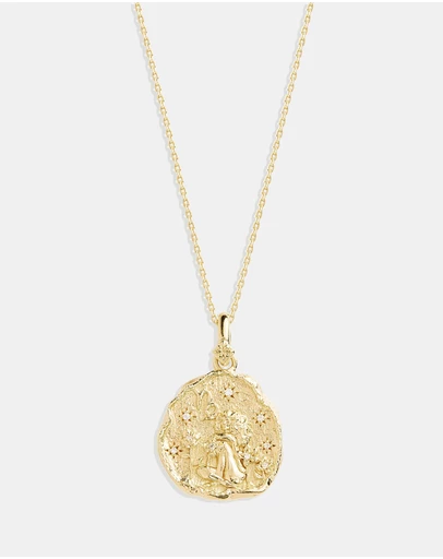 By Charlotte - She Is Capricorn Zodiac Necklace