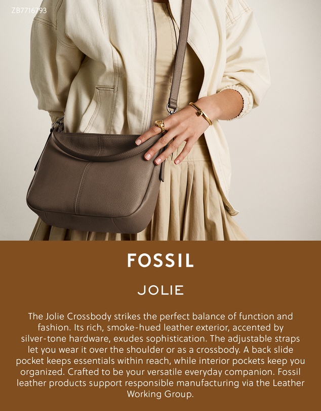 Fossil - Jolie Grey Crossbody Bag