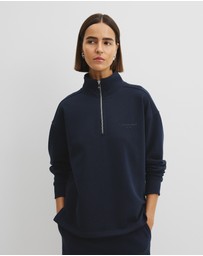 Country Road - Australian Good Earth Cotton Zip Neck Sweat