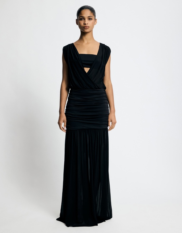 Lover - Zinnia Jersey And Georgette Maxi Dress