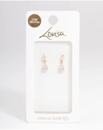 Lovisa - Gold Plated Sterling Silver Cubic Zirconia Marquise Drop Earrings