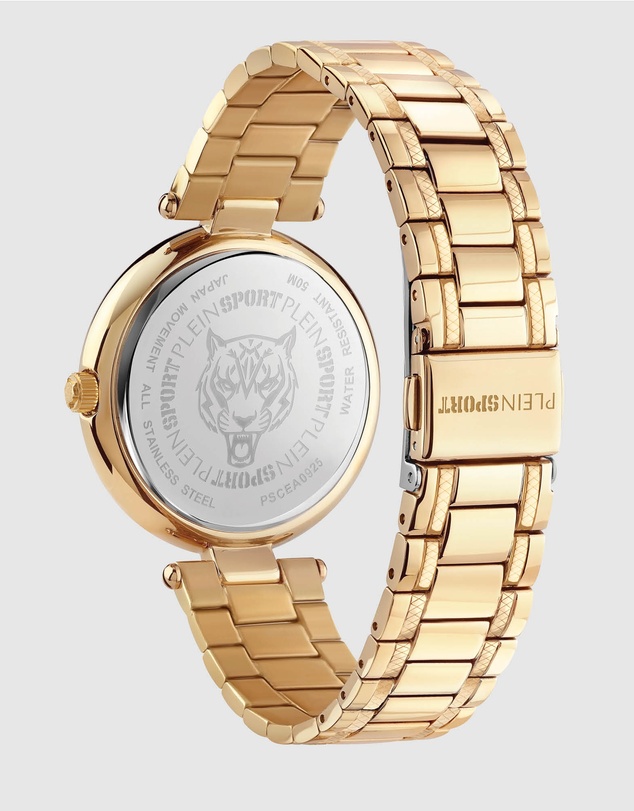 Plein Sport - OPIUM 34mm Gold Tone Analogue Watch