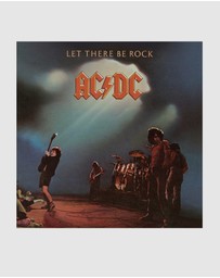 Sony Music - Crosley Record Storage Crate AC/DC Let there Be Rock Vinyl Album Bundle