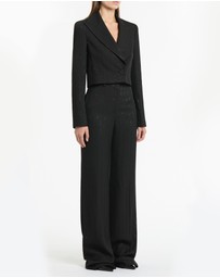 Carla Zampatti - Black Starlight Twill Wide Leg Pant