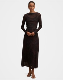 Forever New Petite - Georgia Petite Long Sleeves Mesh Midi Dress