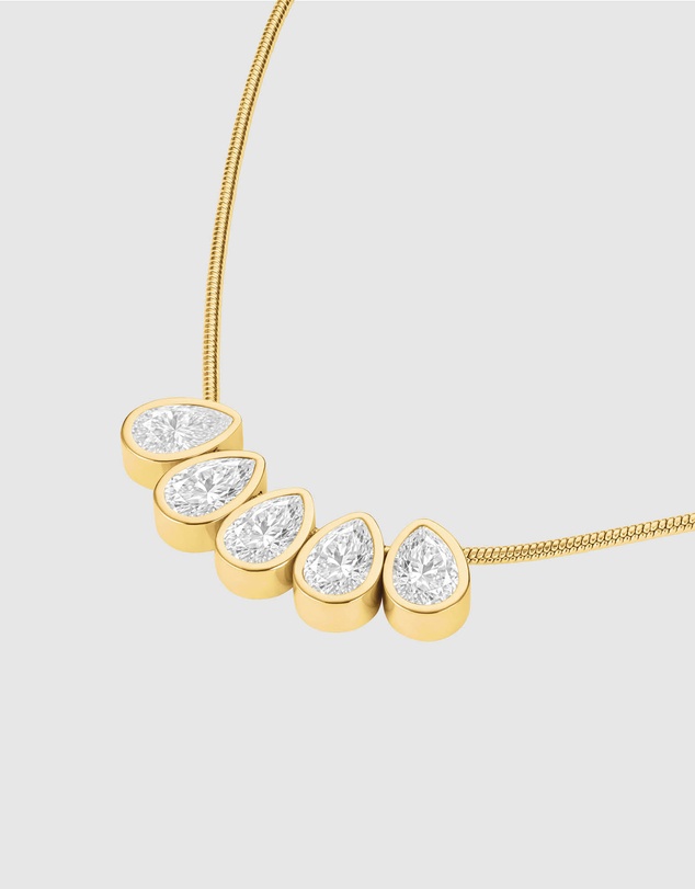 Rosefield - The Octagon XS - Gold Tone Watch and Playful Crystals Necklace Set