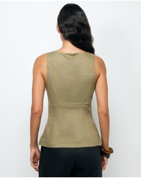AERE - Arden Tie Front Top