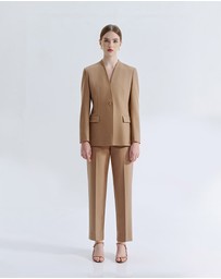 IDA+S - Sienna Wool Collarless Suit Jacket