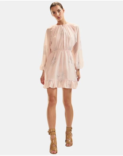 Cynthia Rowley - Silk Lurex Dolman Sleeve Mini Dress