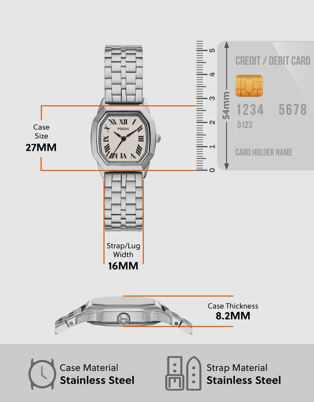 Fossil - Harlow Silver Tone Analogue Watch