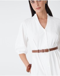 Forcast - Lyn Lantern Sleeve Shirt Dress