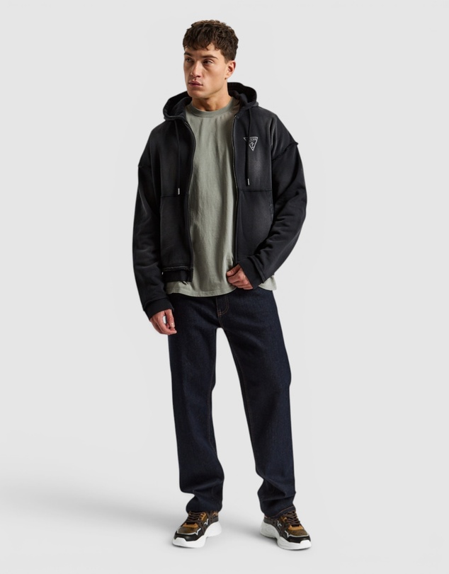 GUESS Originals - GUESS Originals Triangle Logo Zip-Up Hoodie