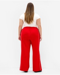 City Chic - Plus size Chaser Athleisure Wide Leg Pant - red