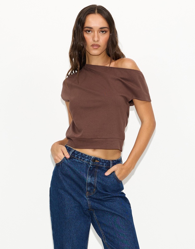 Dazie - Coral Off Shoulder Top