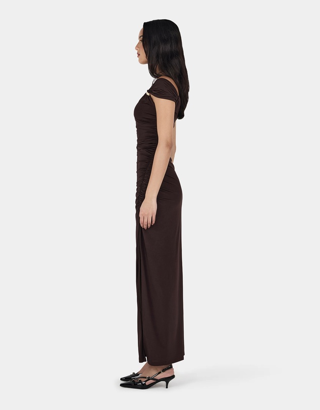 Ownley - Rhea Midi Dress Chocolate