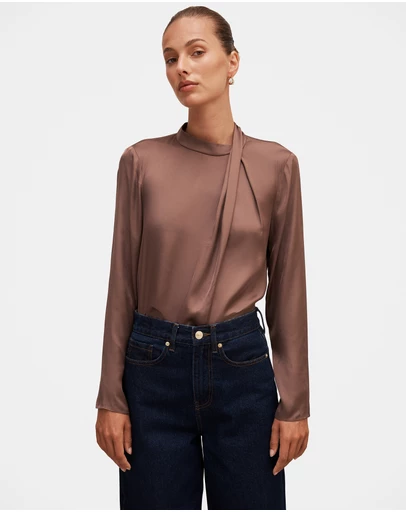 Forever New - Clara Drape Neck Blouse