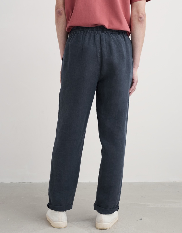 Seasalt - Seasalt Cornwall Navy Crewman Linen Trousers