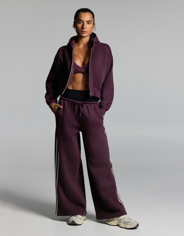 Rockwear - Cosy Fleece Cropped Zip Through Hoodie